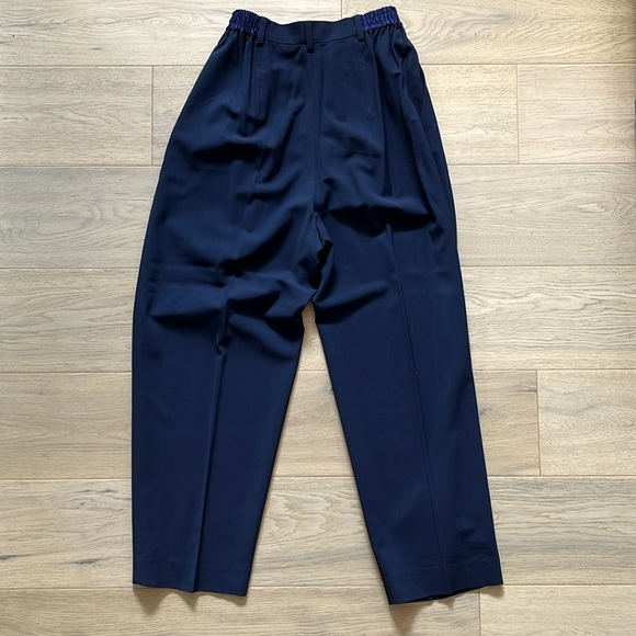 Acne studios cropped wool navy trousers - Picture 6 of 8